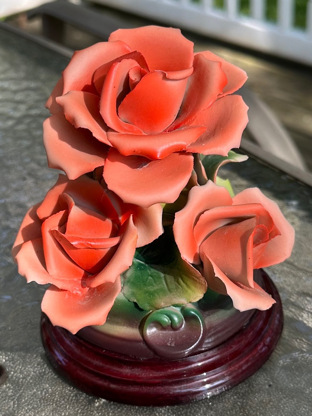 Vintage Capodimonte Floral Figurine